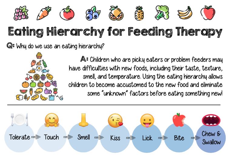 Eating Hierarchy for Feeding Therapy and Children who may be a Picky Eater
