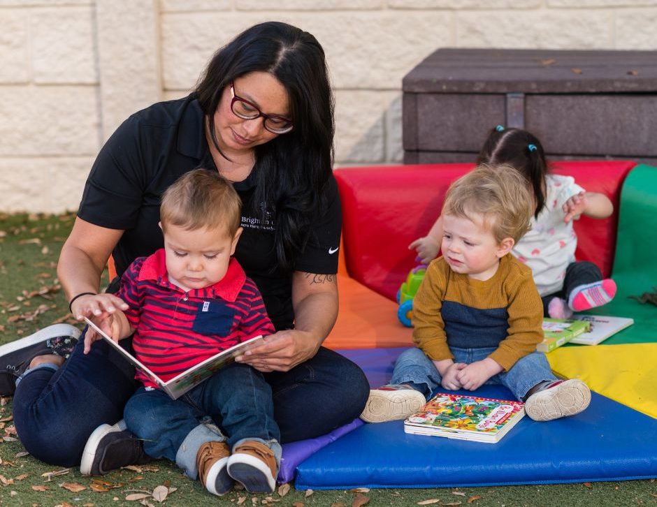 Parent Enjoying Great Reading and Story Time Activities with her Children