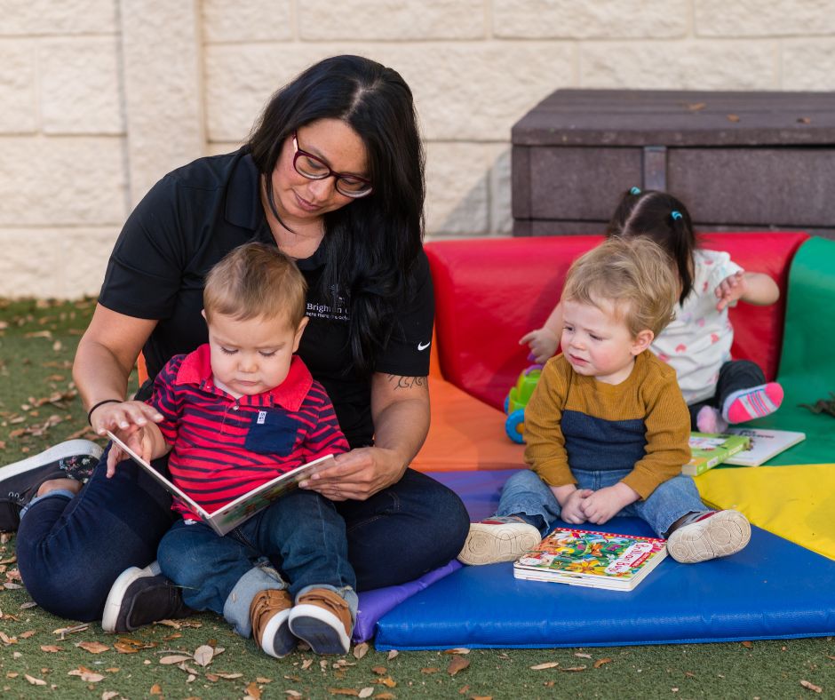 Parent Enjoying Great Reading and Story Time Activities with her Children