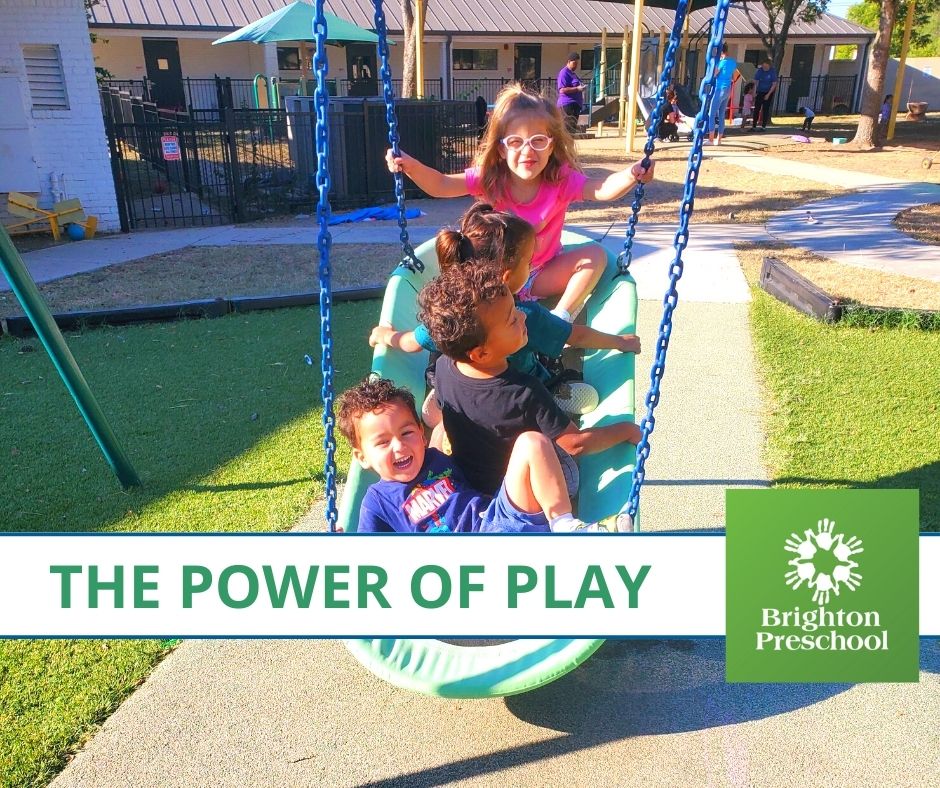 Children enjoying the Power of Play on Group Swing at Brighton Preschool