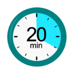 Clock with 20 Minutes Highlighted