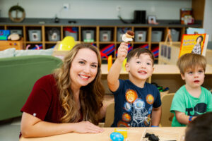 Children with Brighton Center Teacher