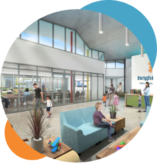 Interior of Brighton Center's Harvey P. Najim Center