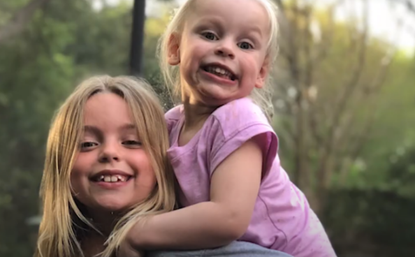 Brighton Center Student Louisa with her Sister